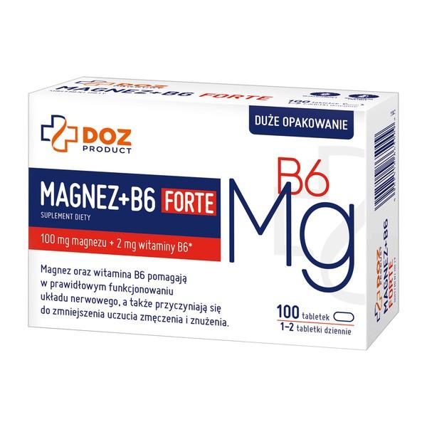 Магний + Б6 форте, MAGNEZ + B6 FORTE, DOZ Product, 100 таблеток