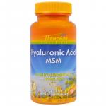 Гиалуроновая кислота и МСМ, Hyaluronic Acid MSM, Thompson, 30 капсул - Фото миниатюра 1