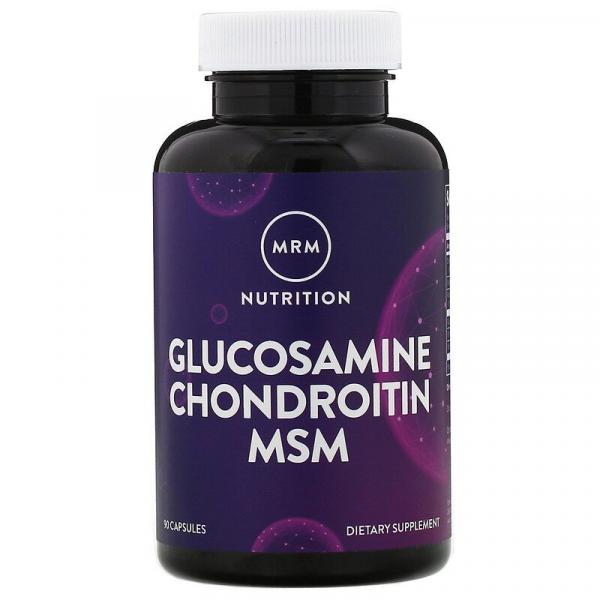 Витамины с глюкозамином и хондроитином, Glucosamine Chondroitin MSM, MRM, Nutrition, 90 таблеток - Фото 1