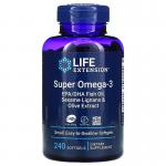 Супер омега-3, Super Omega-3, Life Extension,  240 мягких таблеток - Фото миниатюра 1