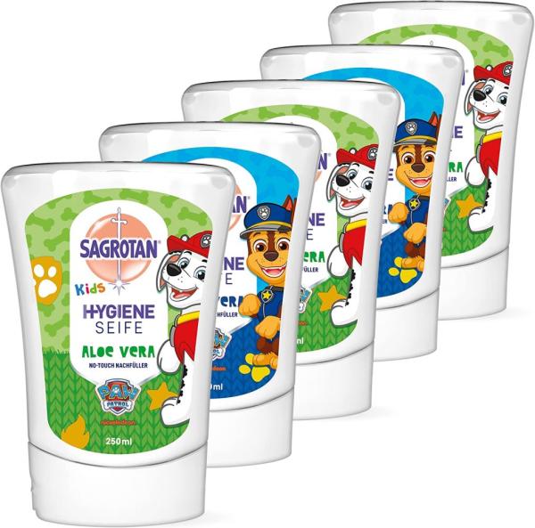 Наполнитель для автоматического дозатора с ароматом алое вера, No-Touch Kids Refill Power (Explorerpower Aloe Vera), Sagrotan, 1 x 250 мл - Фото 1