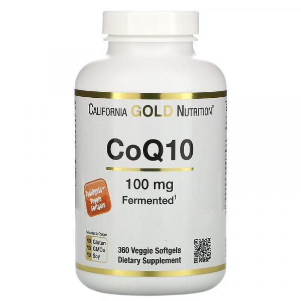 Коэнзим Q10, CoQ10, California Gold Nutrition, 100 мг, 360 вегетарианских капсул - Фото 1