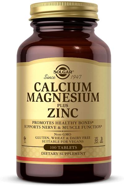 Кальций магний цинк (Calcium Magnesium Zinc), Solgar, 100 таблеток 