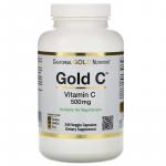 Витамин C, California Gold Nutrition, 500 мг, 240 растительных капсул  - Фото миниатюра 1