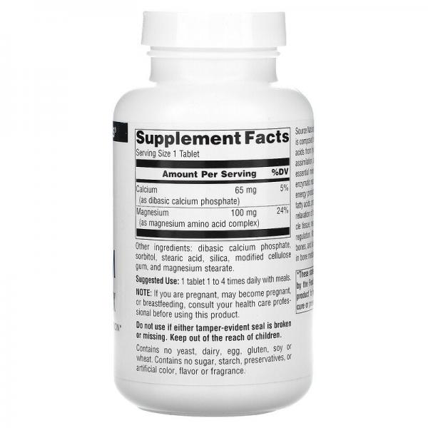 Магний хелат, Magnesium Chelate Complex, Source Naturals, 100 мг, 250 таблеток - Фото 2