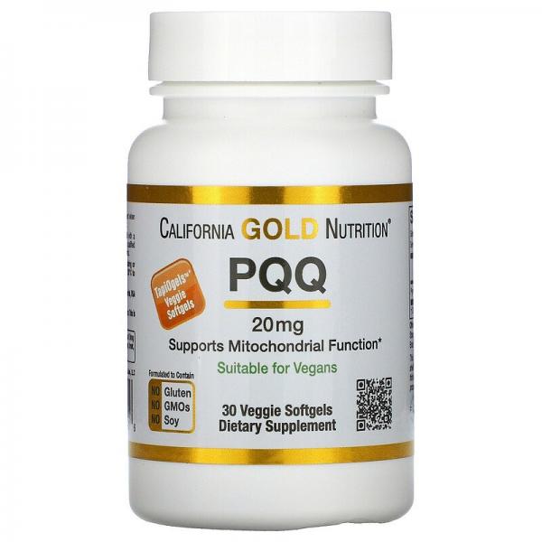 Пирролохинолинхинон, PQQ, California Gold Nutrition, 20 мг, 30 растительных капсул - Фото 1