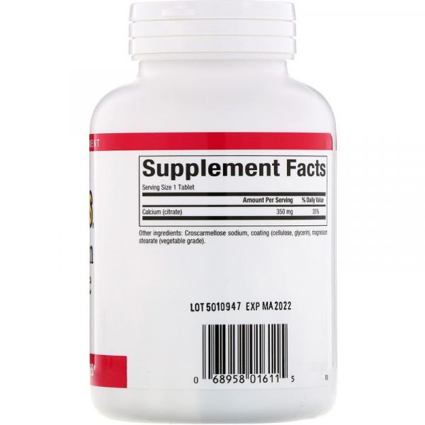 Цитрат кальция, Calcium Citrate, Natural Factors, 350 мг, 90 таблеток - Фото 2