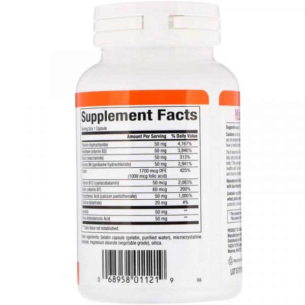 Комплекс вітамінів групи B, Hi Potency B Complex, Natural Factors, 90 капсул - Фото 2