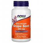 Экстракт косточек винограда, Extra Strength Grape Seed, Now Foods, 250 мг, 90 растительных капсул - Фото миниатюра 1