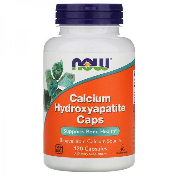 Гидроксиапатит кальция в капсулах, Calcium hydroxyapatite, Now Foods, 120 капсул - Фото 1