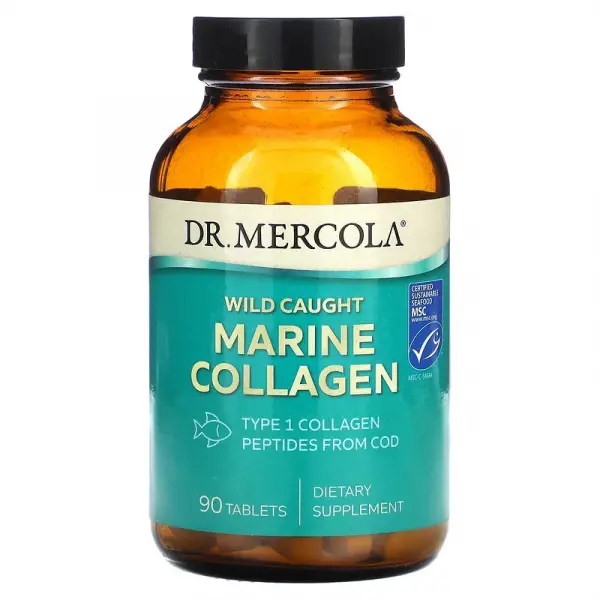 Морской коллаген из дикого улова, Wild Caught Marine Collagen, Dr. Mercola, 90 таблеток - Фото 1