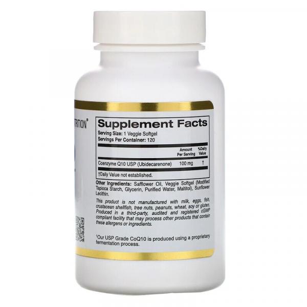 Коэнзим CoQ10, California Gold Nutrition, 100 мг, 120 капсул  - Фото 2