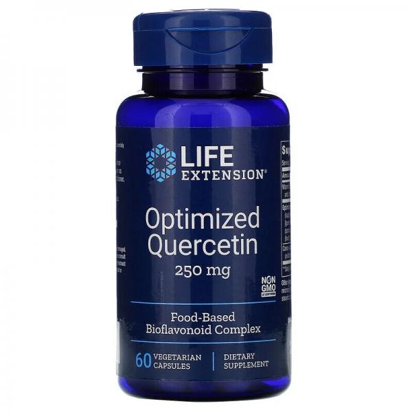 Оптимизированный кверцитин, Optimized Quercetin, Life Extension, 250 мг, 60 капсул - Фото 1