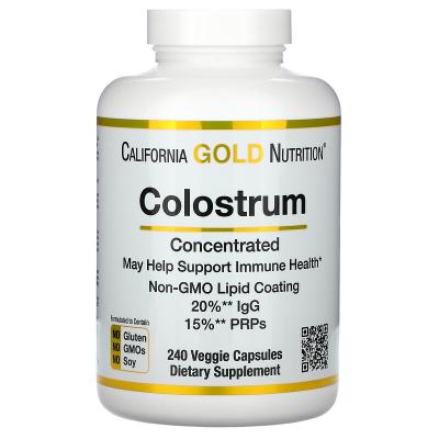 Молозиво концентрированное, Colostrum Concentrated, California Gold Nutrition, 240 капсул