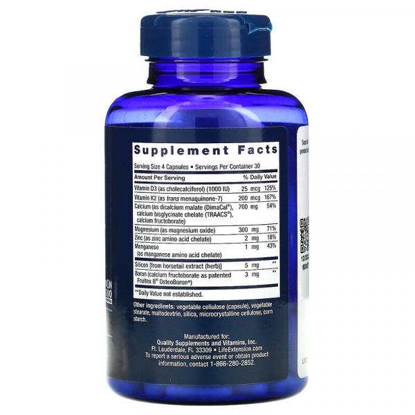 Восстановление костей с К2, Bone Restore, Life Extension, 120 капсул - Фото 2