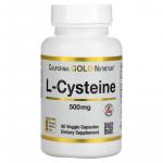 L-цистеин, L-Cysteine, California Gold Nutrition, 500 мг, 60 растительных капсул - Фото миниатюра 1
