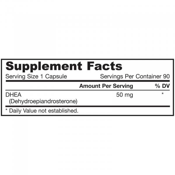 Дегидроэпиандростерон, DHEA 50, Jarrow Formulas, 50 мг, 90 капсул  - Фото 3