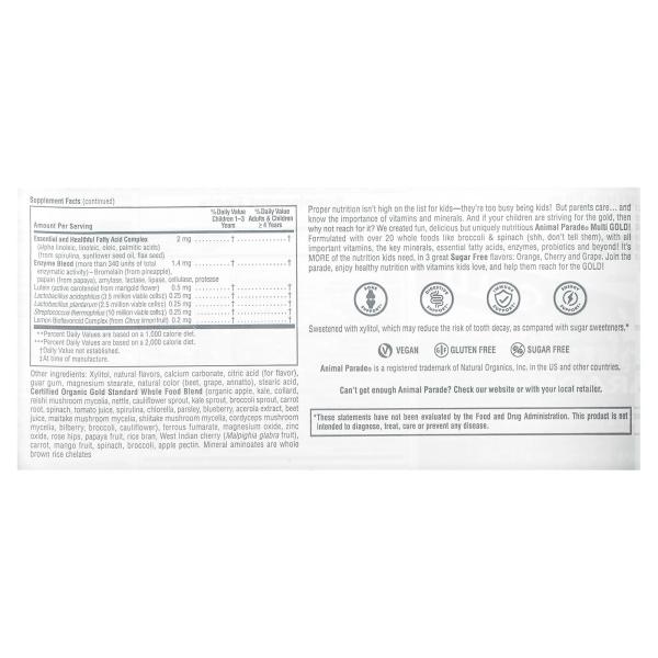 Мультивитаминами и минералами для детей, ассорти вкусов, Source of Life Animal Parade Gold, Nature's Plus, 120 таблеток - Фото 2