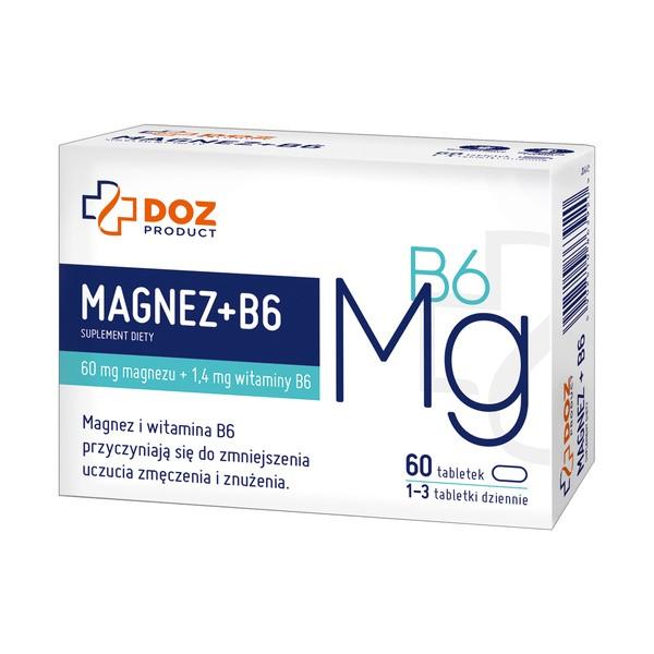 Магний + Б6 форте, MAGNEZ + B6 FORTE, DOZ Product, 60 таблеток
