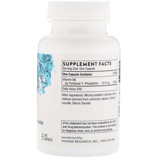 Пиридоксаль-5-Фосфат, P-5-P, Thorne Research, 180 капсул  - Фото 2