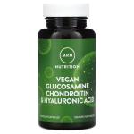 Веганские глюкозамин, хондроитин и гиалуроновая кислота, Vegan Glucosamine Chondroitin Hyaluronic Acid, MRM, 60 веганских капсул  - Фото миниатюра 1