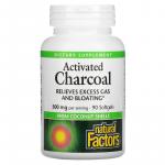 Активированный уголь, Activated Charcoal, Natural Factors, 500 мг, 90 мягких таблеток - Фото миниатюра 1