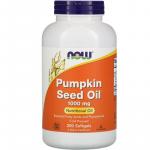 Тыквенное масло, Pumpkin Seed Oil, Now Foods, 1000 мг, 200 капсул - Фото миниатюра 1