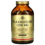Льняное масло, Flaxseed Oil, Solgar, 1250 мг, 250 гелевых капсул - Фото миниатюра 1