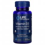 Витамин D3 с йодом, Vitamins D3 with sea-iodine, Life Extension, 125мкг/1000 мкг 60 капсул - Фото миниатюра 1