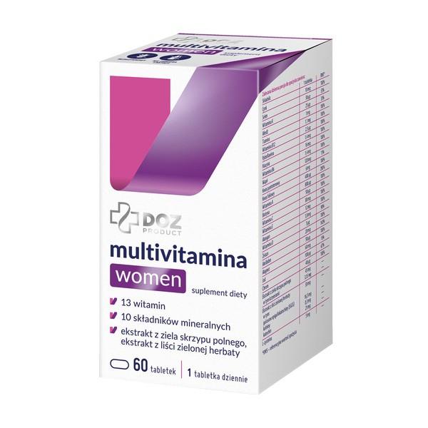 Мультивитамины для женщин, Multivitamina Woman, DOZ Product, 60 таблеток