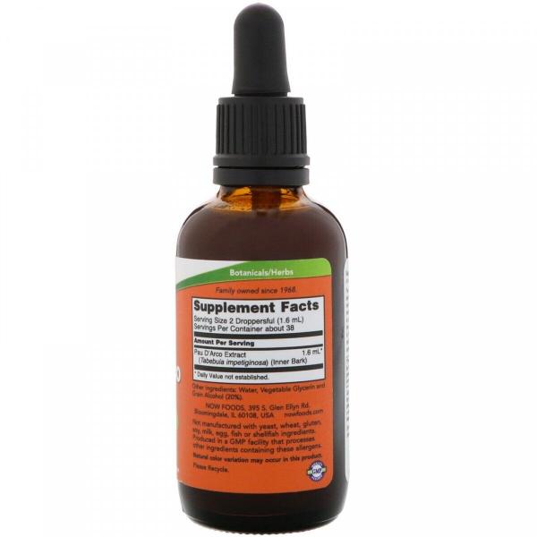 Экстракт По д'арко, Pau D'Arco Extract, Now Foods, 60 мл  - Фото 2