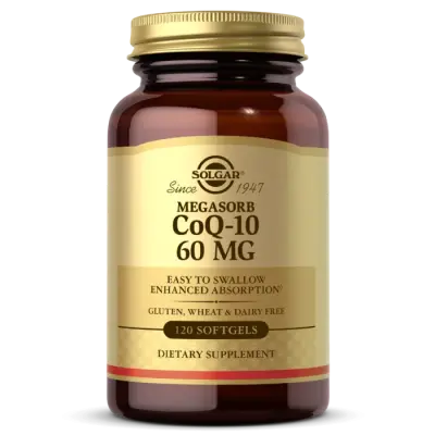 Коэнзим Q10 Мегасорб, Megasorb CoQ-10, Solgar, 60 мг, 120 капсул