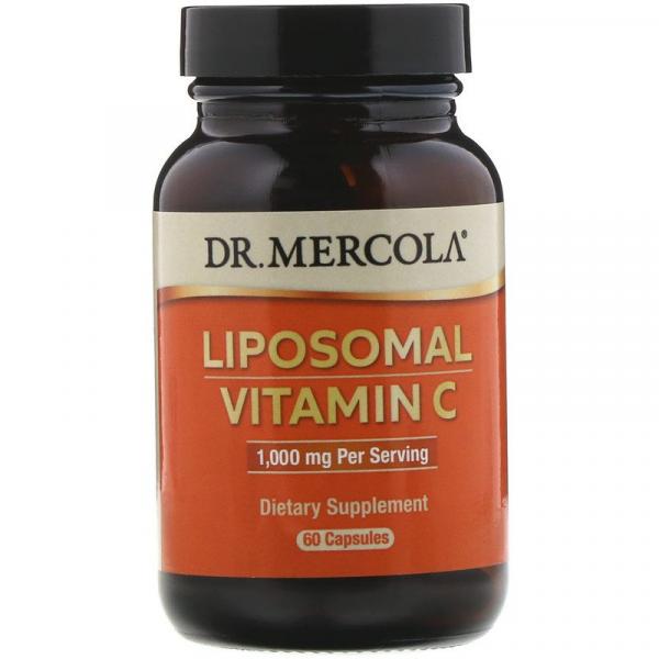 Липосомальный витамин С, Liposomal Vitamin C, Dr. Mercola, 1000 мг, 60 капсул - Фото 1