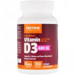Витамин Д3 (холекальциферол), Vitamin D3, Jarrow Formulas, 400 МЕ, 100 капсул - Фото миниатюра 1