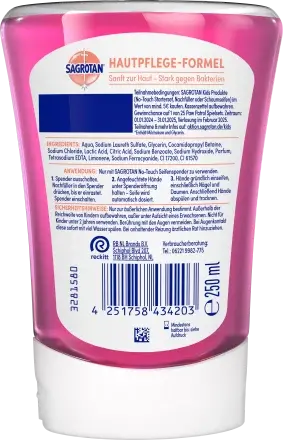 Наполнитель для автоматического дозатора с ароматом лесных ягод, No-Touch Kids, Refill Power, Wildbeeren, Sagrotan 1 шт x 250 мл - Фото 2