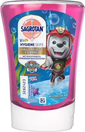 Наполнитель для автоматического дозатора с ароматом лесных ягод, No-Touch Kids, Refill Power, Wildbeeren, Sagrotan 1 шт x 250 мл - Фото 1