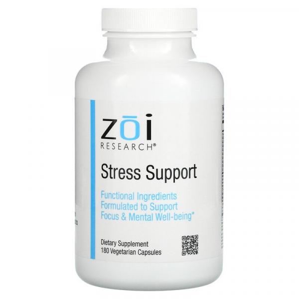 Антистрессовое средство, Stress Support, ZOI Research, 180 вегетарианских капсул - Фото 1