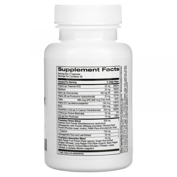 Антистрессовое средство, Stress Support, ZOI Research, 60 вегетарианских капсул - Фото 2