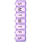 Контейнер для таблеток на 7 днів, Ultra Bubble-Lok, XL, Apex, 1 шт. - Фото миниатюра 1