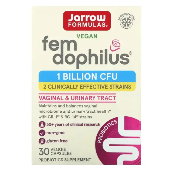 Пробиотики дофилус для женщин, Women's Fem Dophilus, Jarrow Formulas, 30 капсул - Фото 1