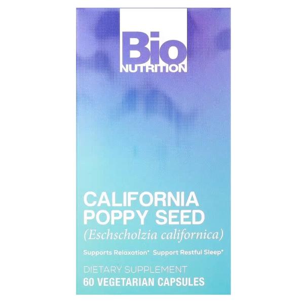 Калифорнийский мак, California Poppy Seed, Bio Nutrition, 500 мг, 60 вегетарианских капсул - Фото 2