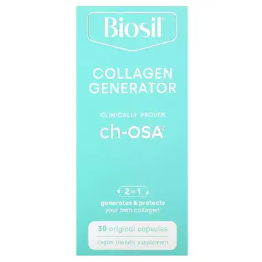 BioSil (Биосил генератор коллагена), активатор коллагена, Collagen Generator, Natural Factors, 30 вегетарианских капсул 