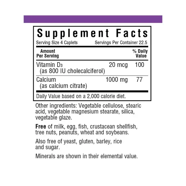 Цитрат кальция и Витамин D3, Calcium Citrate & Vitamin D3, Bluebonnet Nutrition, 90 капсул - Фото 2