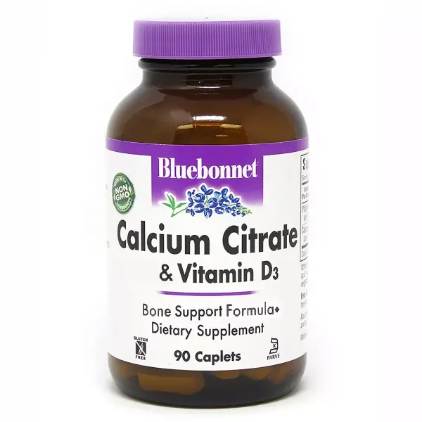 Цитрат кальция и Витамин D3, Calcium Citrate & Vitamin D3, Bluebonnet Nutrition, 90 капсул - Фото 1