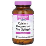 Кальцій, магній, цинк, Calcium Magnesium Zinc, Bluebonnet Nutrition, 120 м’яких капсул - Фото миниатюра 1