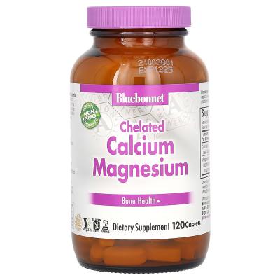 Хелаты магния и кальция, Chelated Calcium Magnesium, Bluebonnet Nutrition, 120 таблеток
