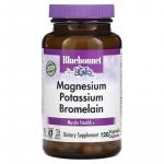 Магний и калий бромелаин, Magnesium Potassium Bromelain, Bluebonnet Nutrition, 120 растительных капсул - Фото миниатюра 1