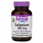 Селен, Selenium, Bluebonnet Nutrition, без дрожжей, 200 мкг, 90 капсул  - Фото миниатюра 1