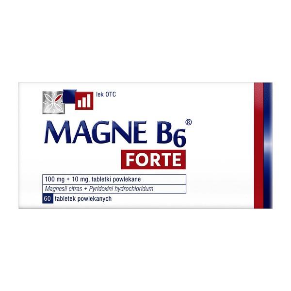 Магне В6 Форте для детей и взрослых, MAGNE B6 FORTE, 100мг/10мг, Sanofi-Aventis, 60 таблеток покрытые оболочкой