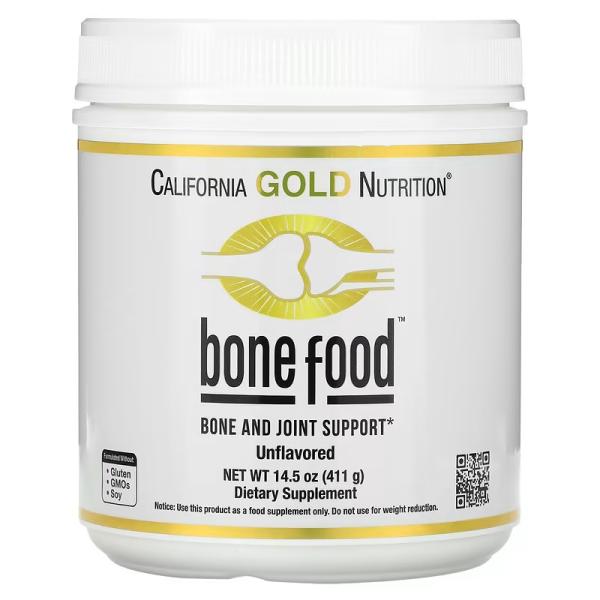 Добавка для поддержки здоровья костей и суставов, Bone Food, California Gold Nutrition, 411 г - Фото 1